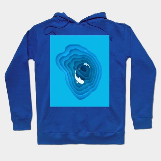 Abstract Deep Sea Surface with Fishs Hoodie by HappyGiftArt